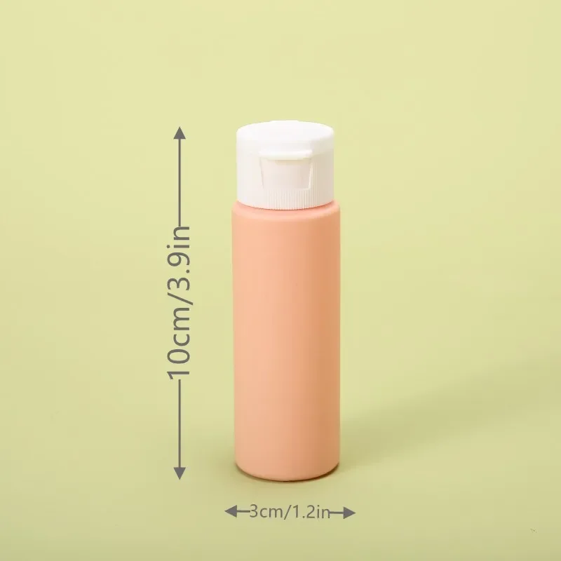 4Pcs/Set 50ml Refillable Bottle Soft Silicone Lotion Container Flip-Top Squeeze Tube Empty Bottle Portable Travel Shampoo Bottle