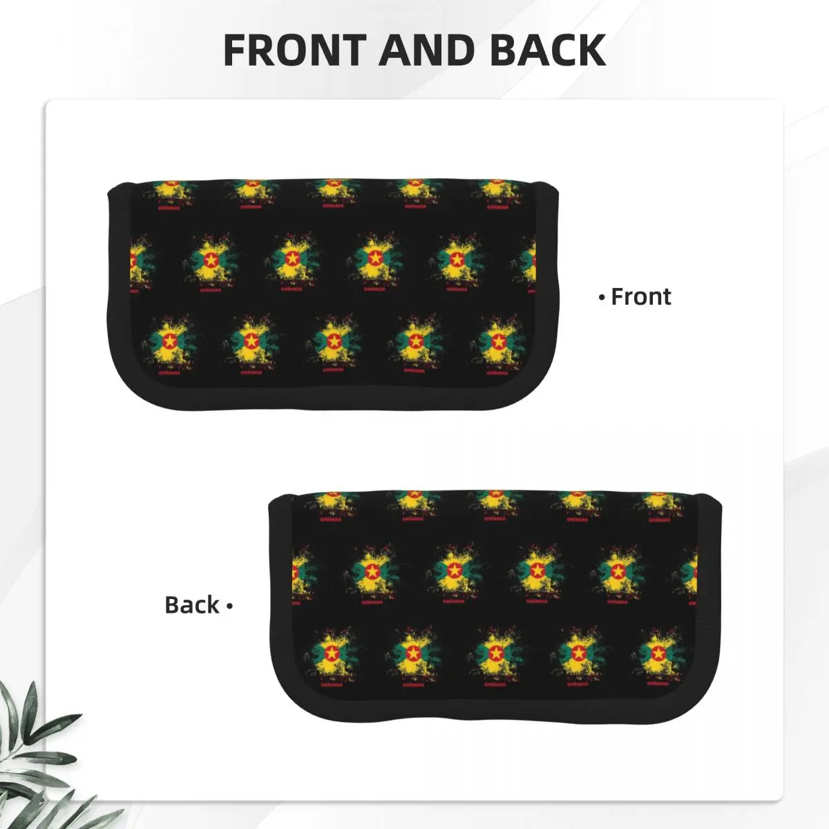 Grenada Watercolor Flag Of Grenada Grenadian Outfit Pencil Cases for Student School Pen Box Pencil Bag Pencil Pouch Pen Holder