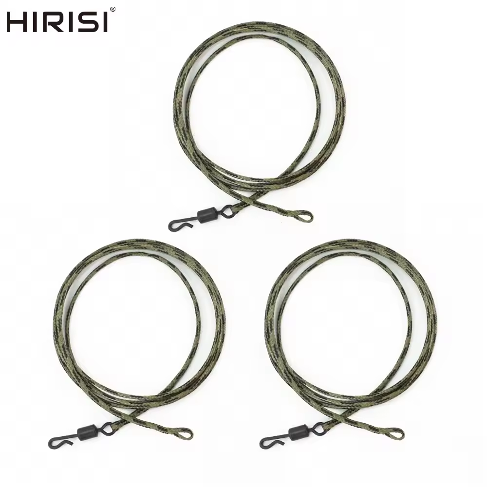 Hirisi 3pcs Carp Fishing Accessories Ready Leadcore Swivels Quick Change 12 Strand Braid Hooklink Carp Helicopter Rig LC212 Похожие на AliExpress