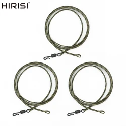 Hirisi 3pcs Carp Fishing Accessories Ready Leadcore Swivels Quick Change 12 Strand Braid Hooklink Carp Helicopter Rig LC212