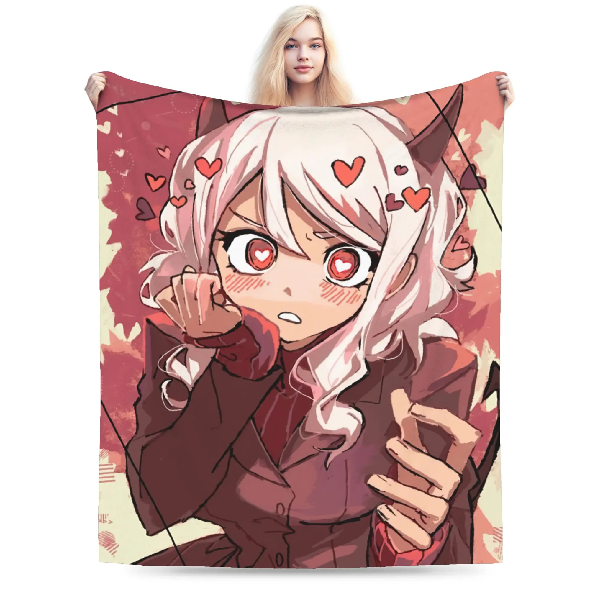 Contradiction Helltaker Lucifers Modeus Blanket Multiple Sizes Super Soft Cozy  Throw Blankets for Couch Sofa and Bed