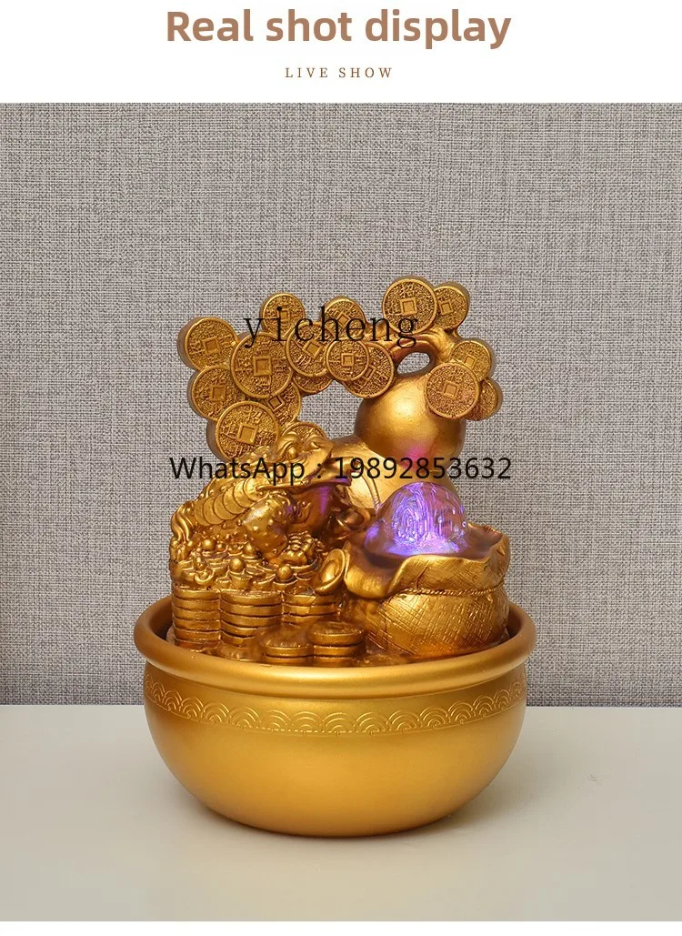 AB  running water fountain desktop ornament indoor office decoration creative entrance humidification opening gift