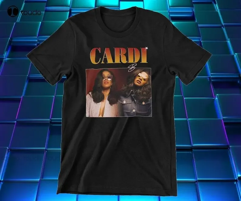 Cardi B T-Shirt 90S Retro Vintage T-Shirt Men Women 90S Vintage Cardi B  T-Shirt 90S Hip Hop Rap Cardi B Tee T Shirts Streetwear