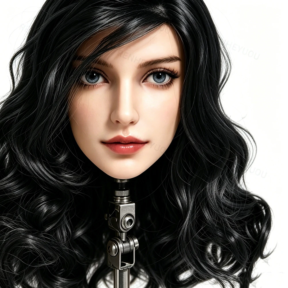 

1:1 Silicone Female Head Sculpture Real Skin Feel Support Hair Transplant Cosplay Collection