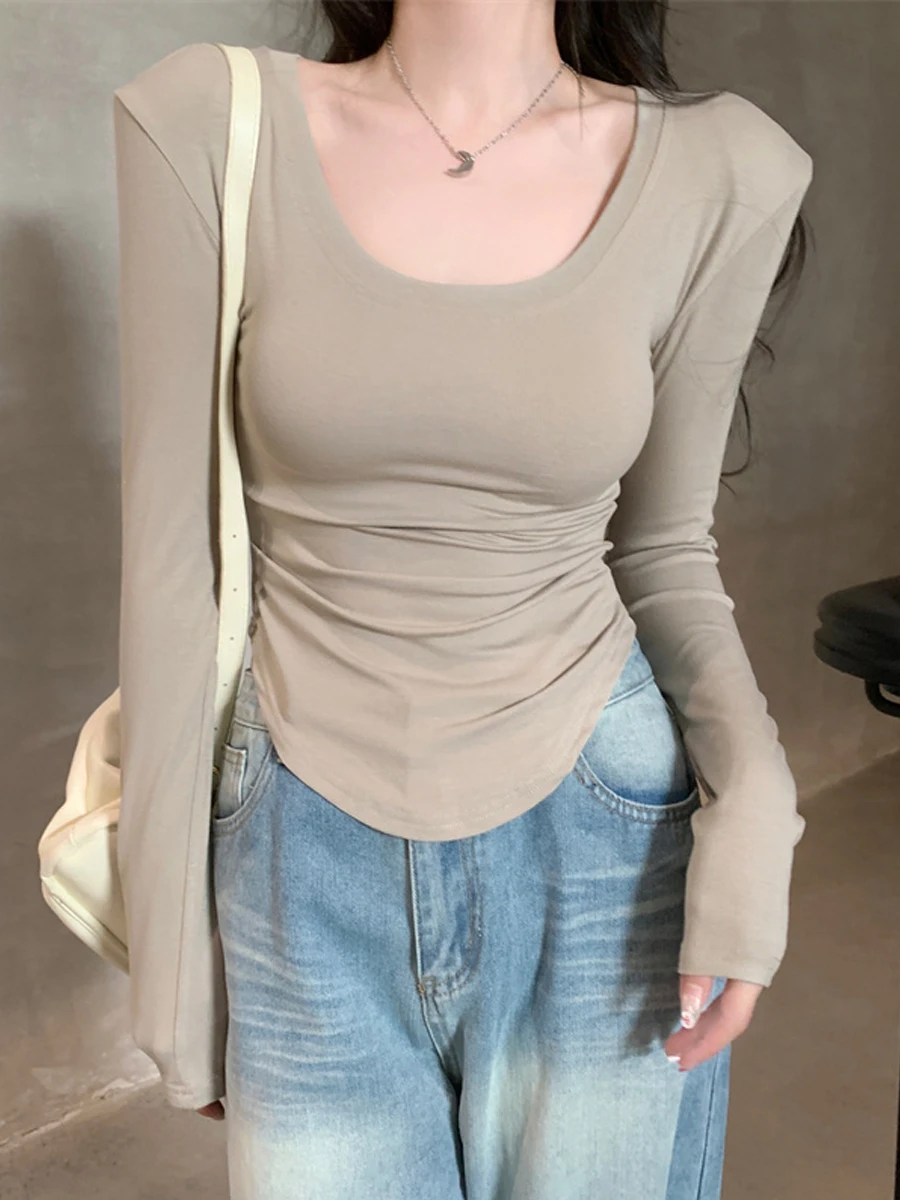 Sexy Slim Fit Chest Enhancing Base Shirt T-Shirt Sleeveless Knitted Ribbed Casual Inner Wear for Young Women Fashionable Trendy
