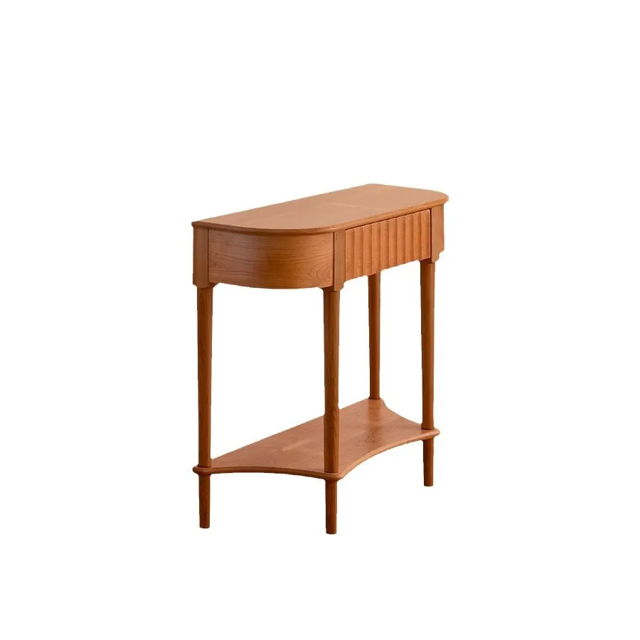 Mesa de almacenamiento con gabinete de madera maciza de cerezo Xuanguantai