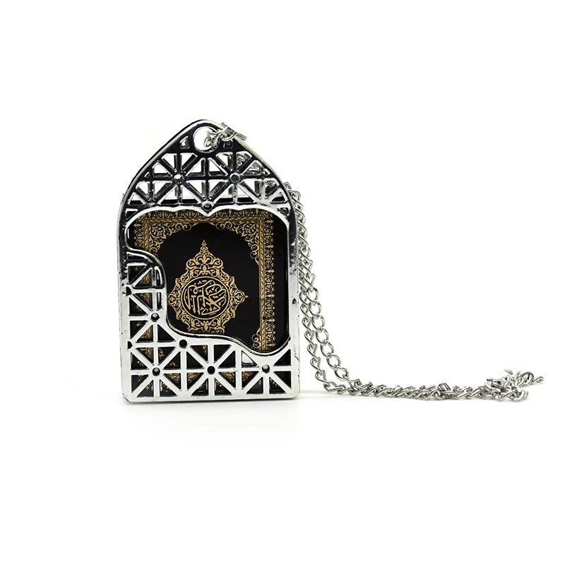 1Pc Muslim Necklace Islamic Mini Ark Quran Book Real Paper New Arabic Can Read Pendant Necklace Key Chain Religious Jewelry