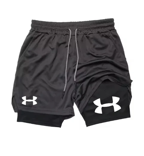 Running Shorts Men Gym Sports Shorts 2 In 1 Quick Dry Workout Training Gym Fitness Jogging Short Pants Summer Men Shorts