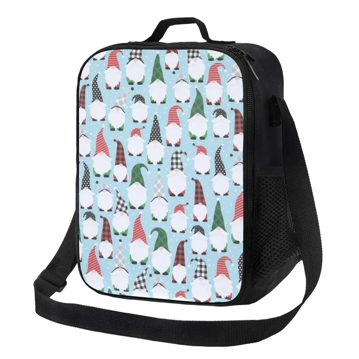 Christmas Gnomes Insulated Lunch Bags for Work School Waterproof Cooler Thermal Bento Box Women Children