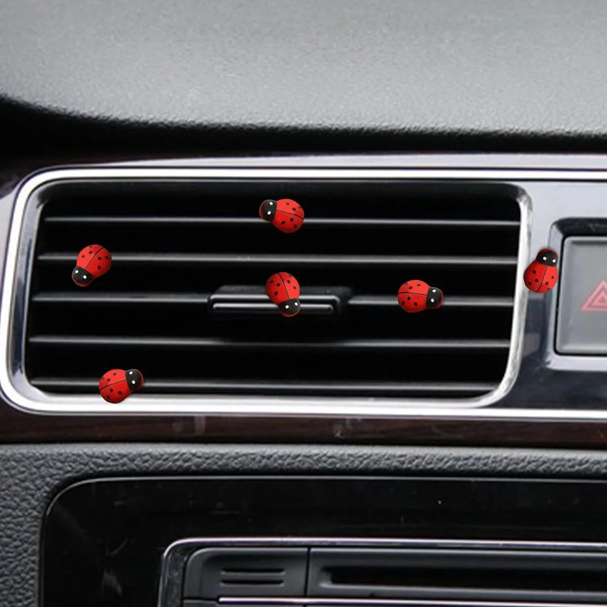 12 PCS Cute Ladybug Car Stickers, Red Self Adhesive Ladybug Car Decorations, DIY Handmade Decorations, Ladybug Decorations