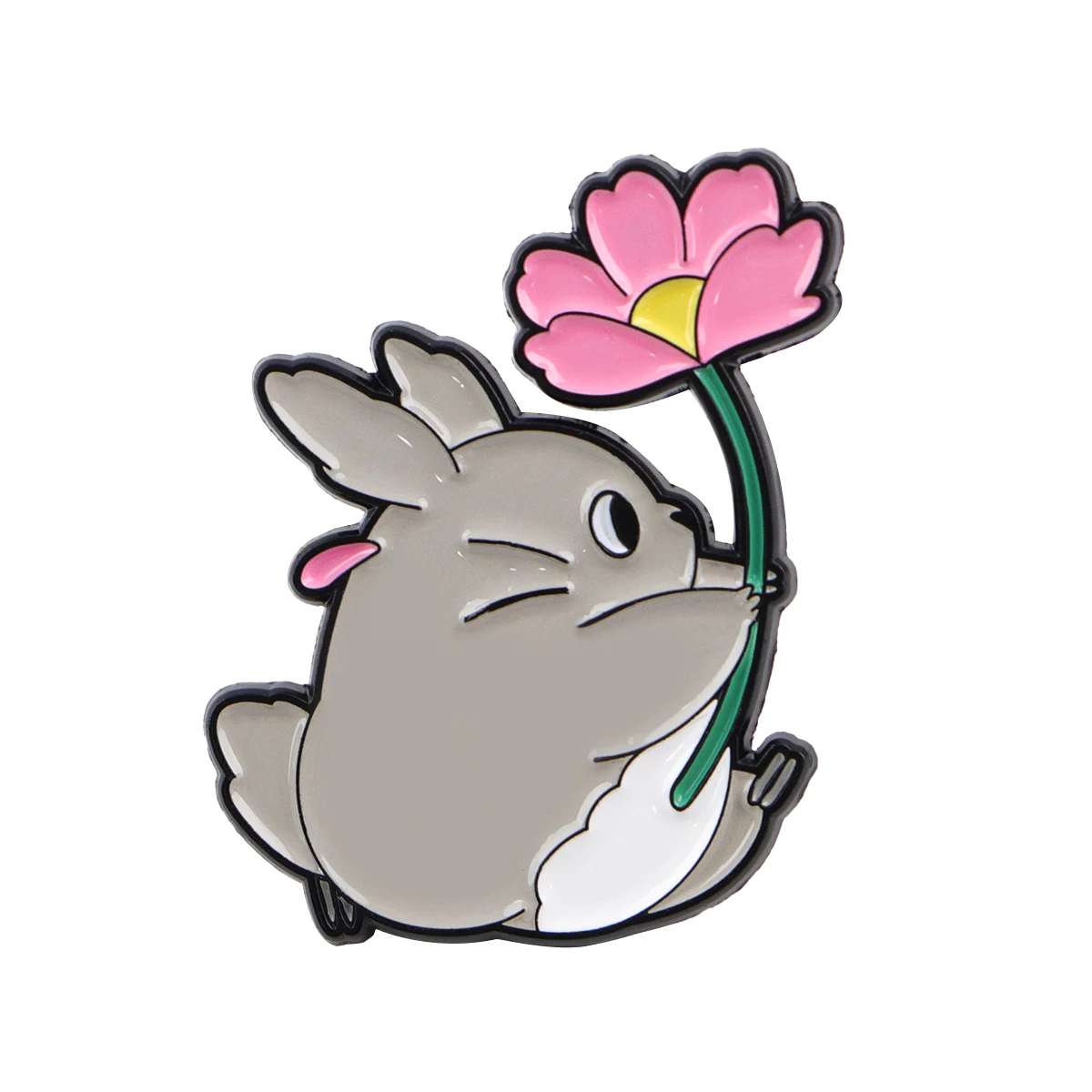 Pin esmaltado de elfo gris Kawaii, broche de Metal de Anime, mochila, sombrero, bolso, Collar, insignias de Totoro, regalo de colección de joyería de moda para hombres y mujeres