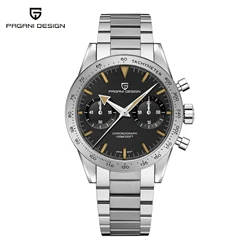 PAGANI DESIGN Retro Moon Mens Watches Luxury Quartz Chronograph Watch For Men Sports AR Sapphire Glass Waterproof Reloj Hombre