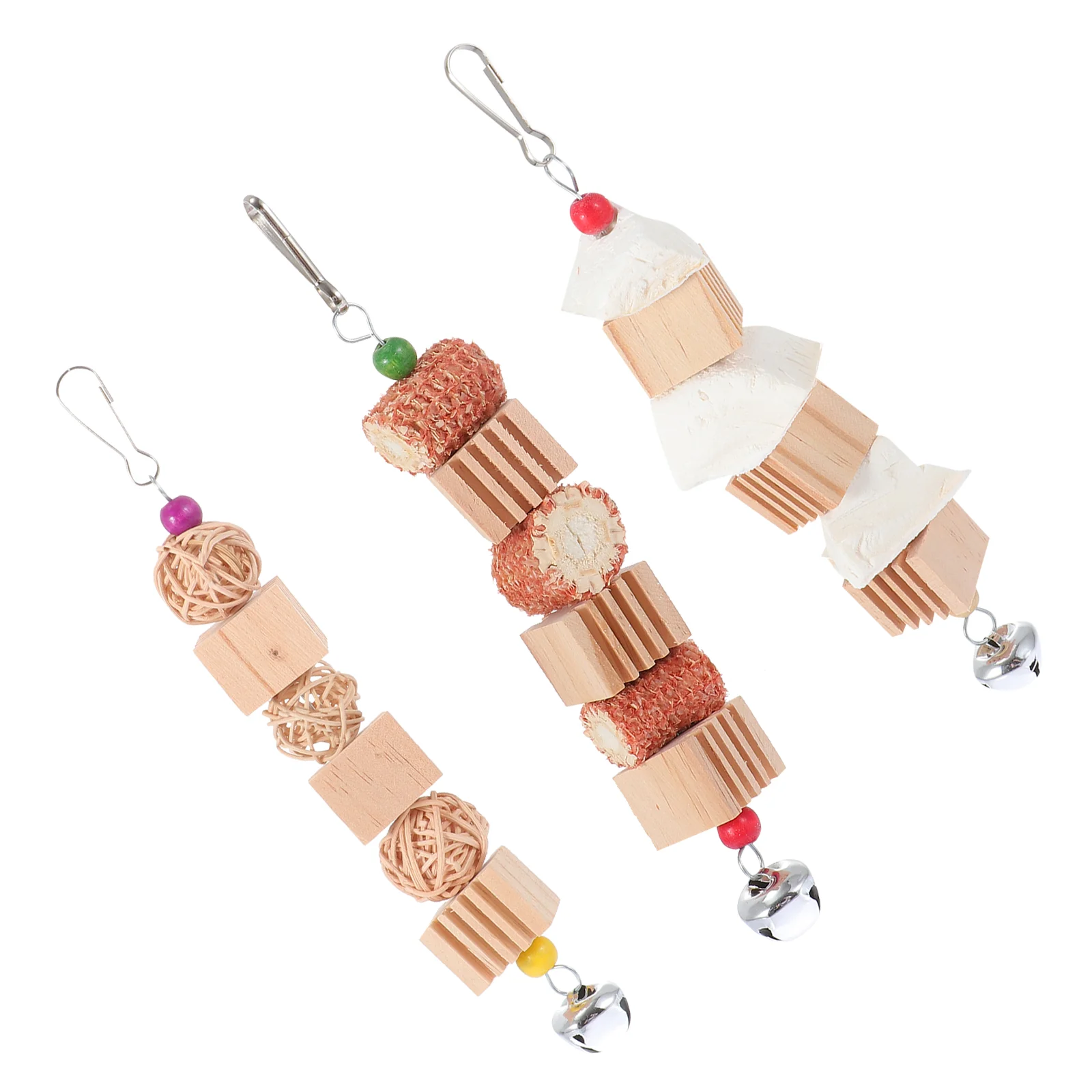 

3 Pcs DIY Bird Shredding Toys Chew Novel Parrot Pet Birds Chewing Plaything Small