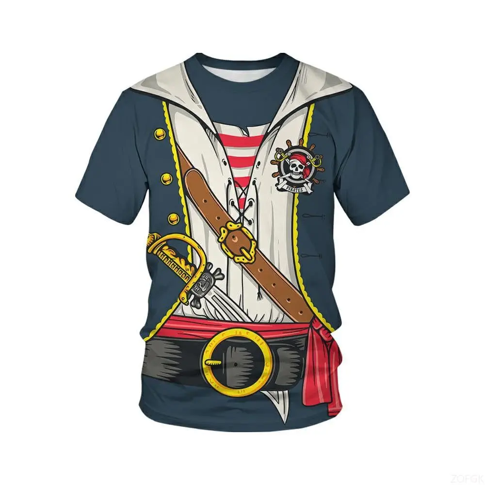 Costume da uomo stampato in 3D T-shirt divertenti Grafica novità Manica corta T-shirt casual Girocollo estivo Maglietta oversize Foe Men