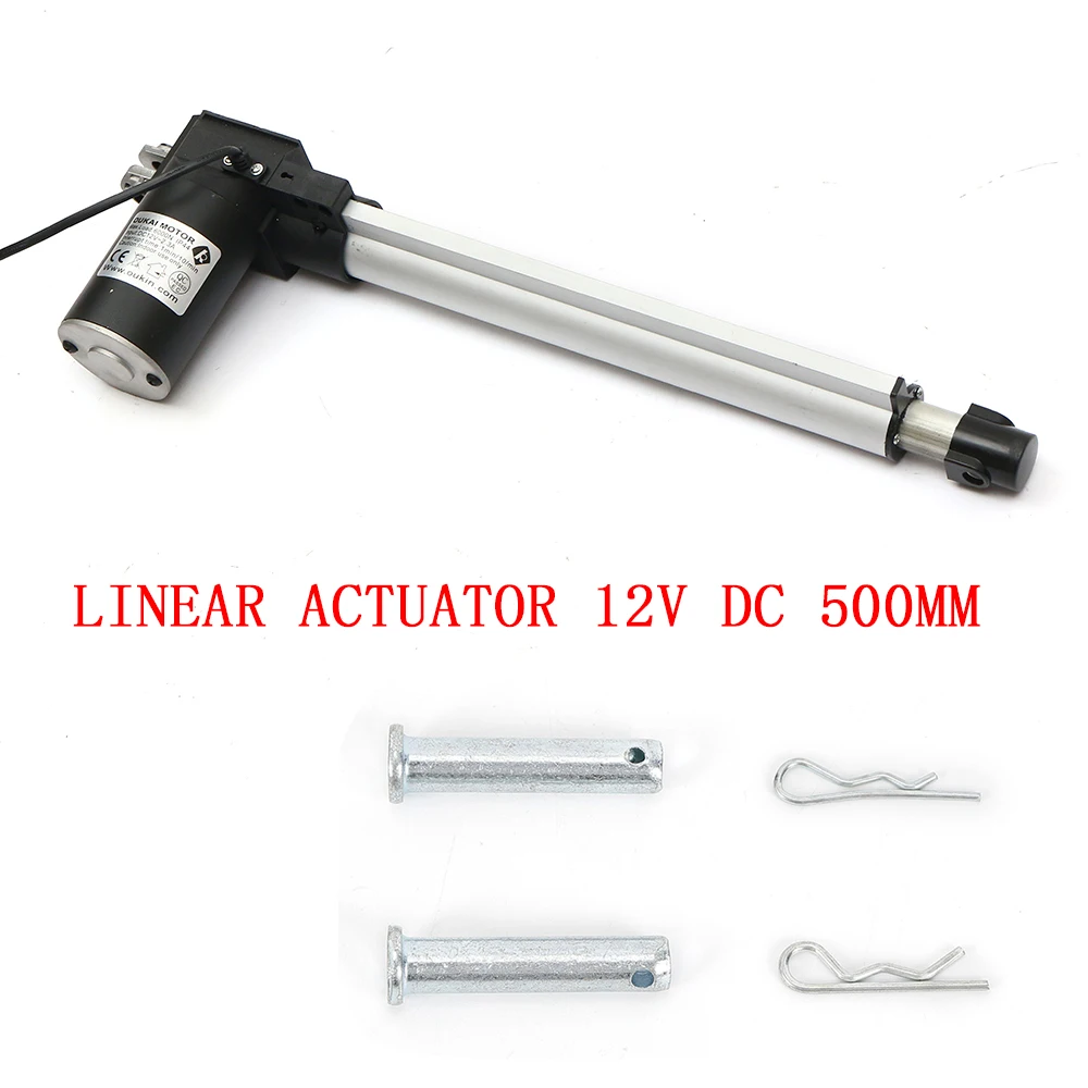 

500mm Stroke Linear Actuator 6000N/1320Ibs Pound Max Lift 12V Volt DC Motor 48db