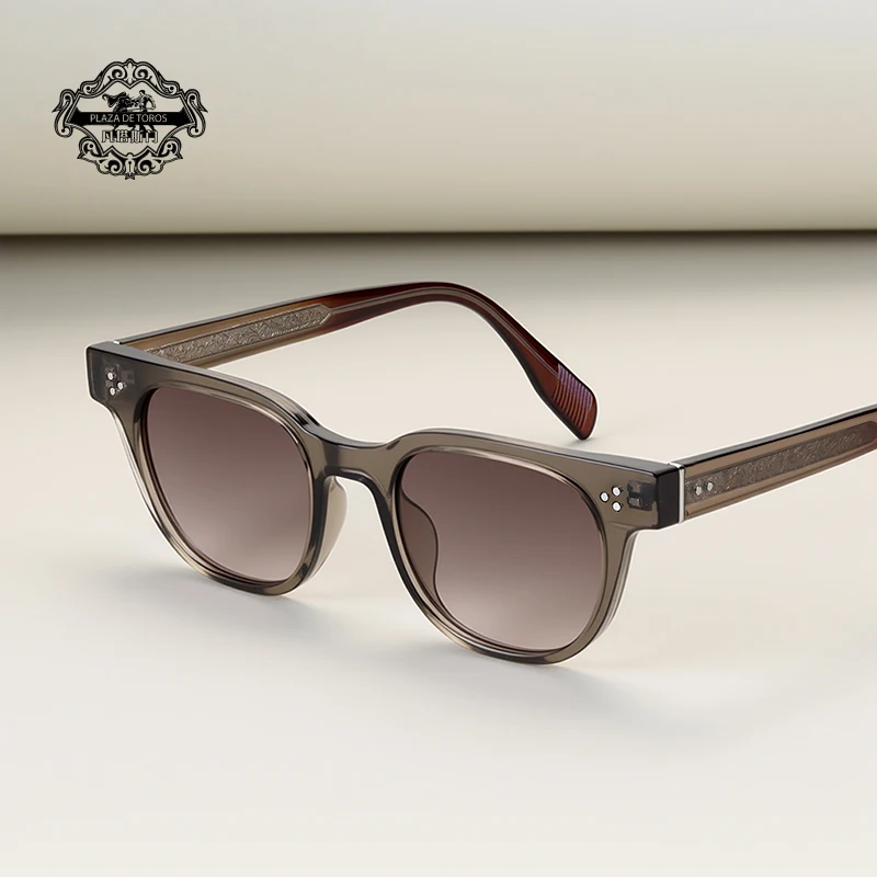 

2025 New Square Sunglasses High Quality Men's Retro Black Classic Rivet Luxury Brand Sun Glasses Fashion Beach Party Festival