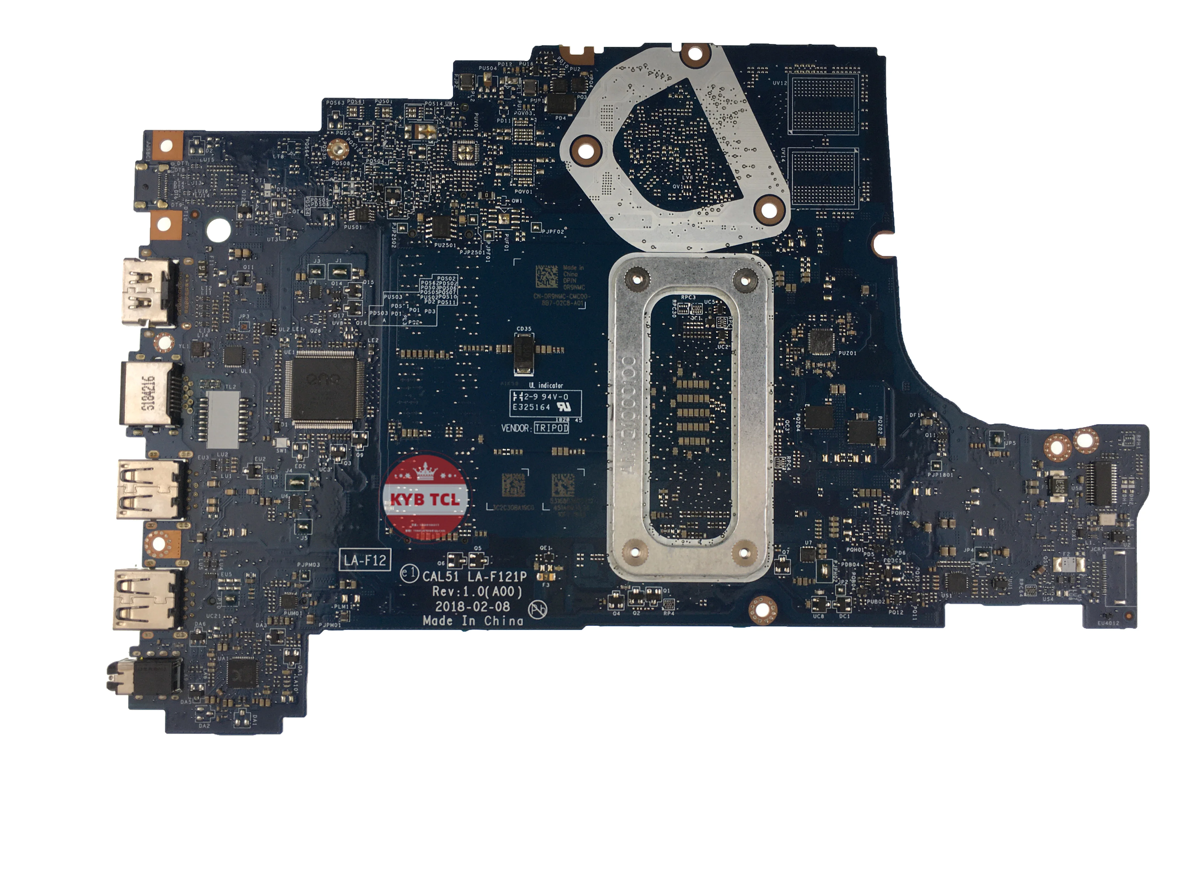 Imagem -02 - Placa-mãe para Dell Inspiron 15 5575 3585 17 5775 Laptop Cpu Cn0pv8cv Cal51 La-f121p com r3 r5 r7