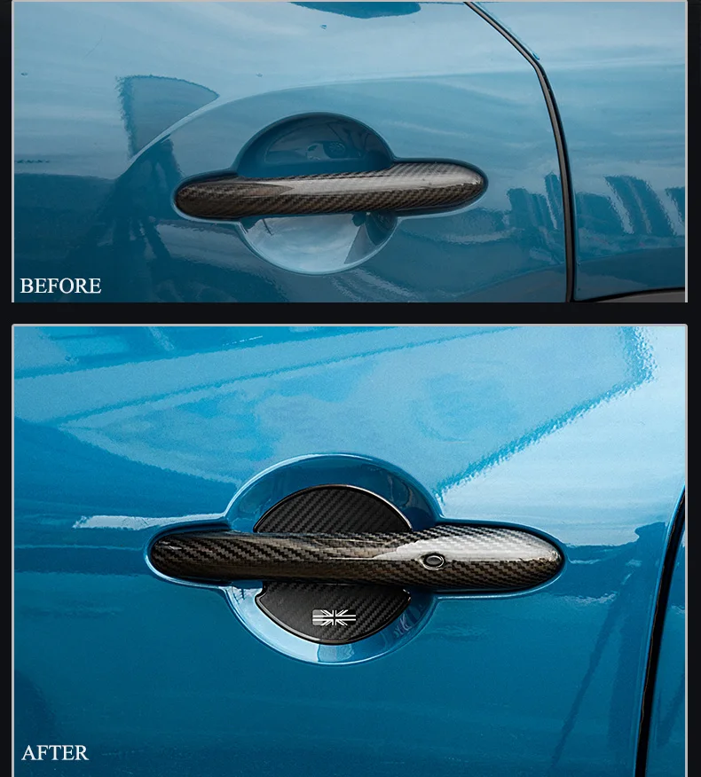 Auto türgriff Kratz schutz Kohle faser Auto türgriff Schüssel Aufkleber für Mini Cooper f54 f55 f56 f60 r50 r52 r53 r56 r57 – Detail 4
