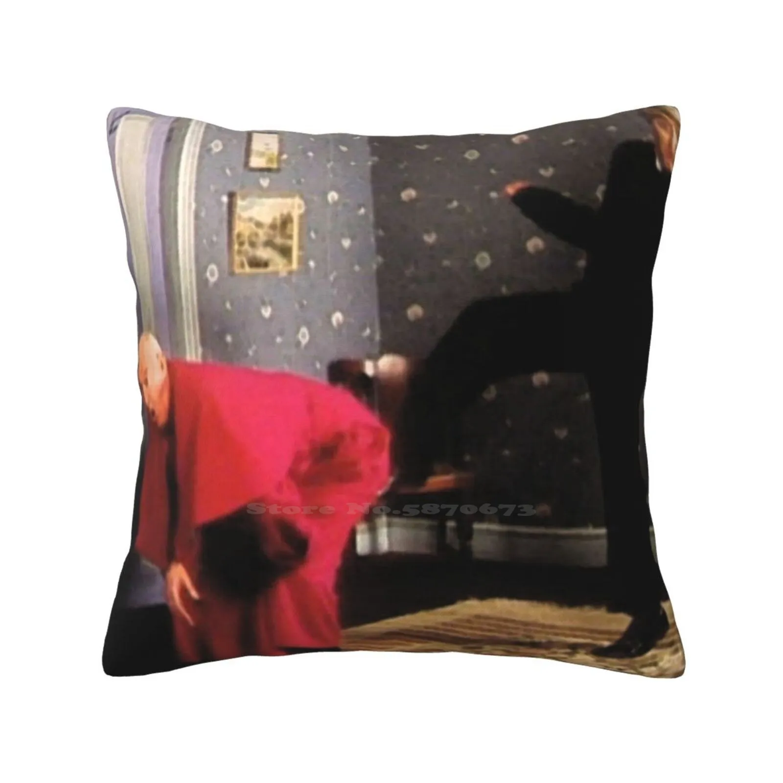 Father Ted-Framed Picture Of Bishop Brennan Being Kicked Up The Arse Home Sofa Car Waist Throw Pillowcase Father Ted Quotes