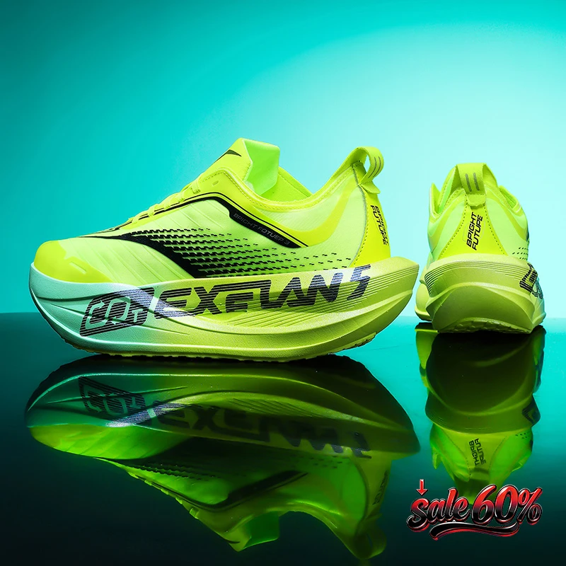 

Men Carbon Plate Running Shoes Ultra Light Breathable Shock Absorb Non Slip Marathon Racing Jogging Training Sneakers Footwear