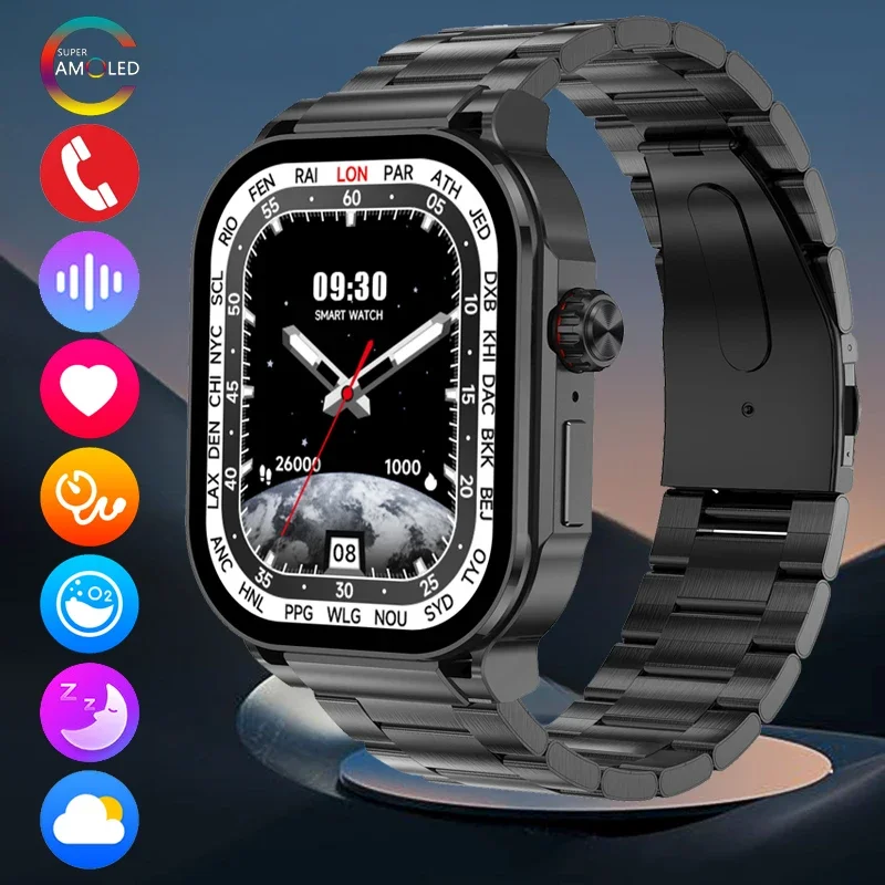 For xiaomi Smart Watch Bluetooth Call AMOLED Smartwatch for Men Women Fitness Tracker Sports Bracelet Waterproof for Android