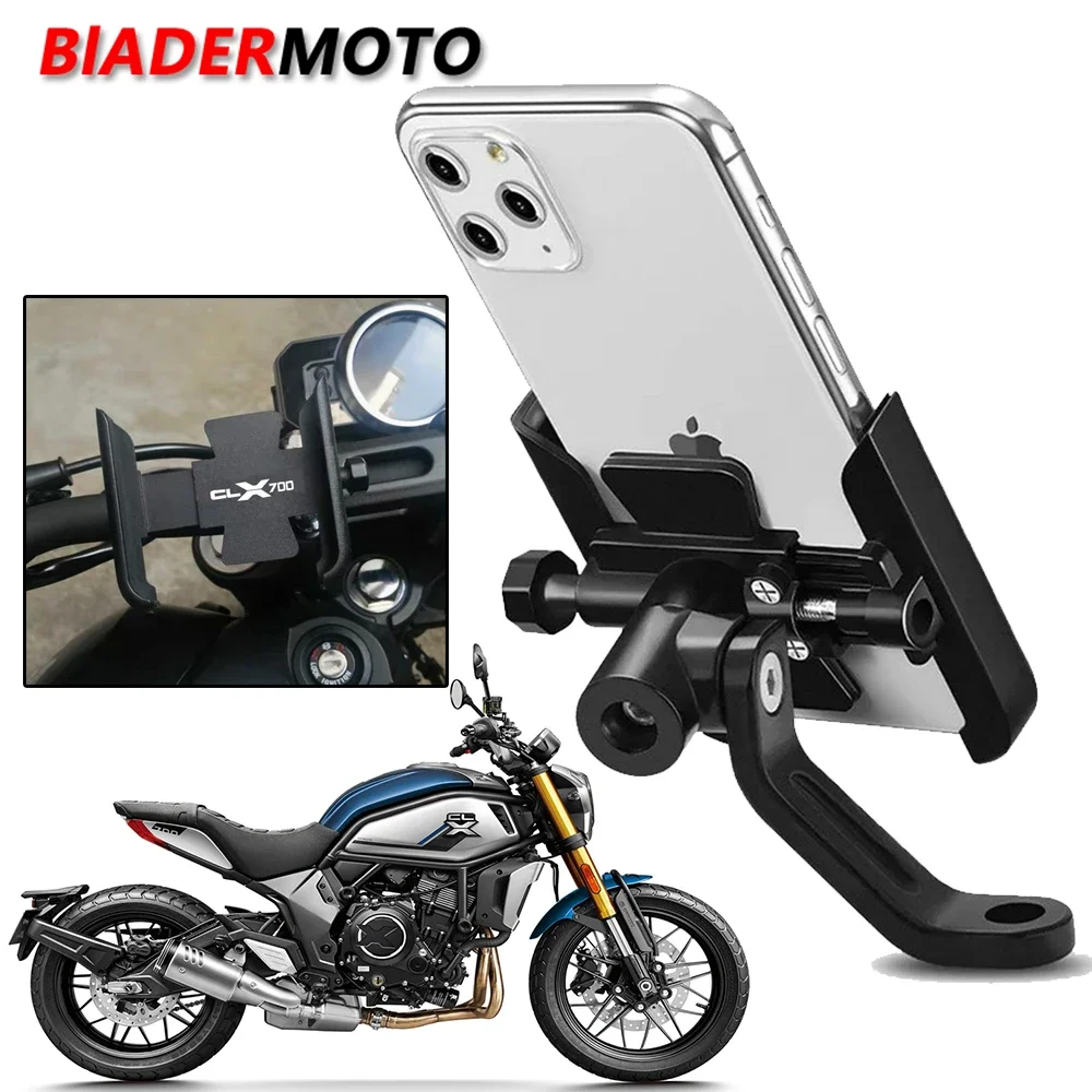 Dla CFMOTO 700CL-X SPORT/HERITAGE CLX 700 2021-2024 CNC akcesoria motocyklowe kierownica uchwyt na telefon komórkowy GPS wspornik stojakowy