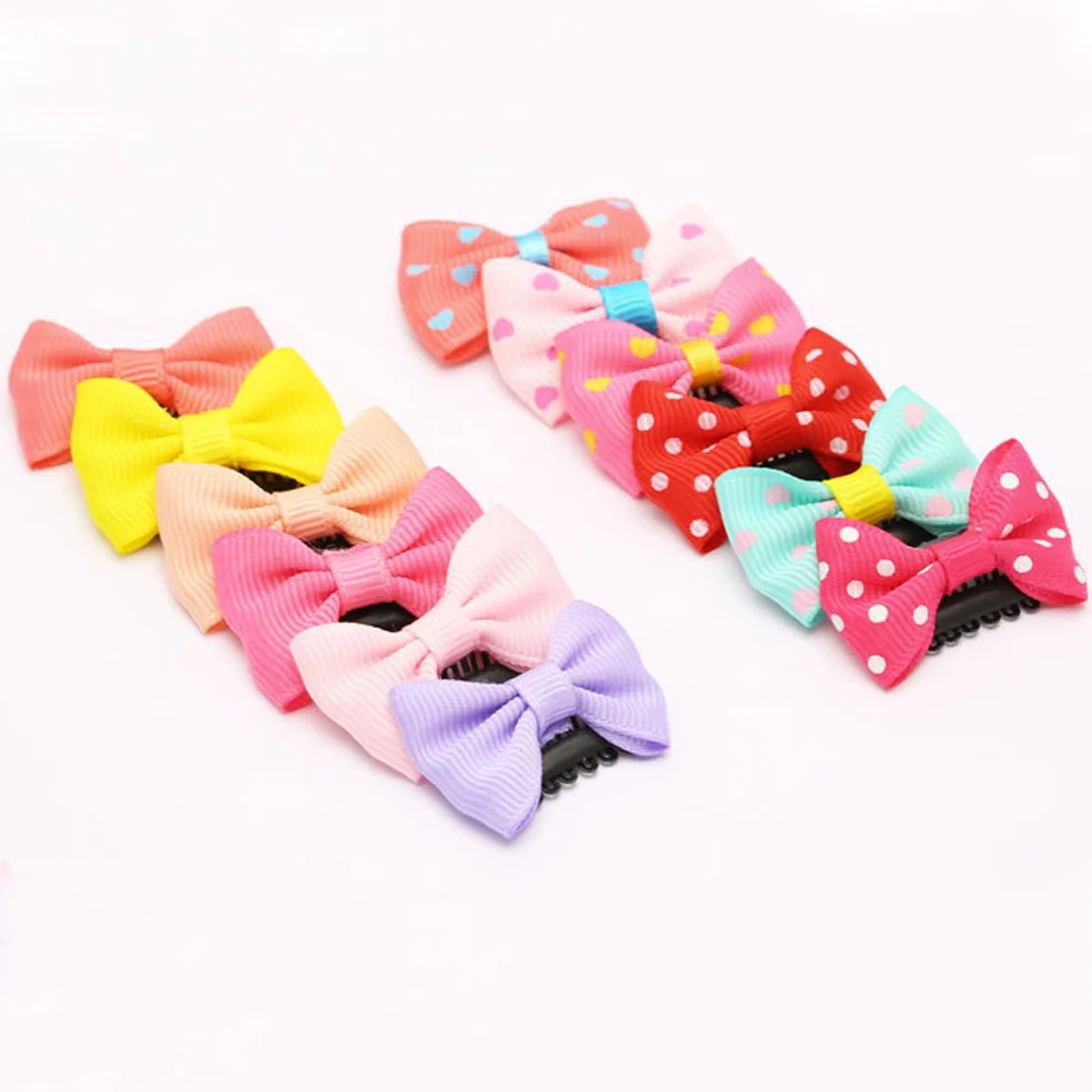 5PCS Kids Newborn Hair Accessories Infant Baby Hairpin Mini Hair Clip Bow Headwear