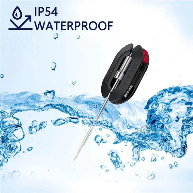 A96I-Termometer Daging/Makanan Barbekyu Pintar Bluetooth Digital Nirkabel untuk Makanan Daging Panggangan dan Oven Arang Barbekyu