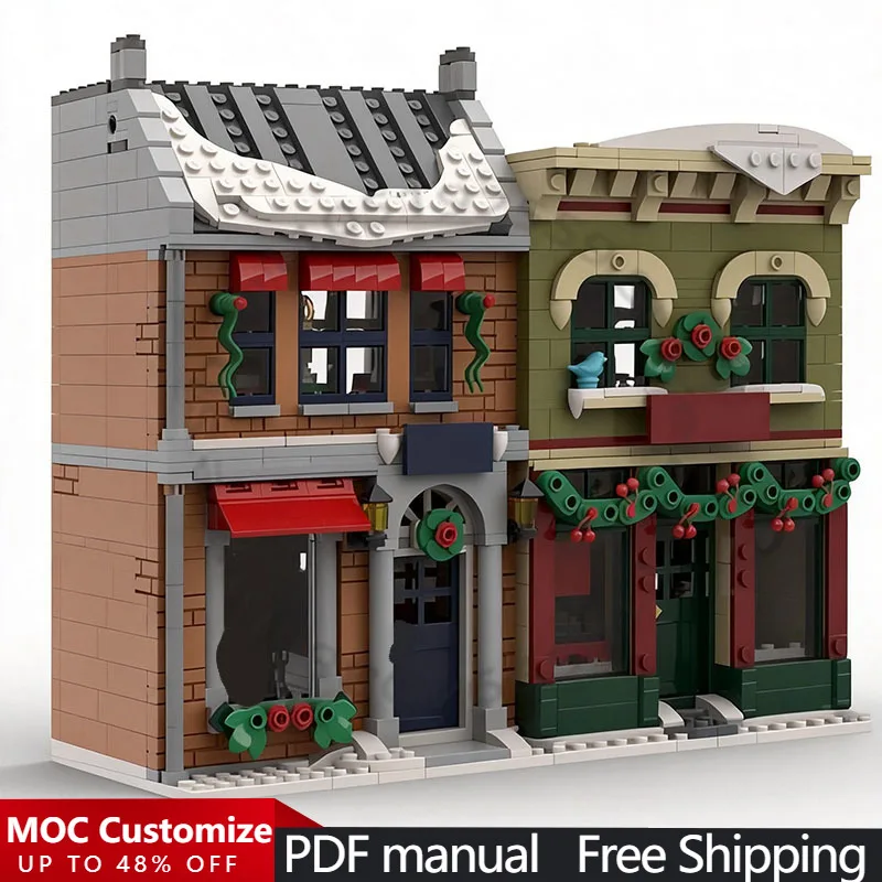 

1190 PCS Construction Modular Holiday Main Street MOC Customize Modular Building Block Technology Brick DIY Toy Birthday Gift