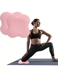 2 Pieces Pilates Exercise Non-Slip Yoga Knee Pad - Pilates Workout Durable Portable Thick Cushion Supports Knee Joint Protection
