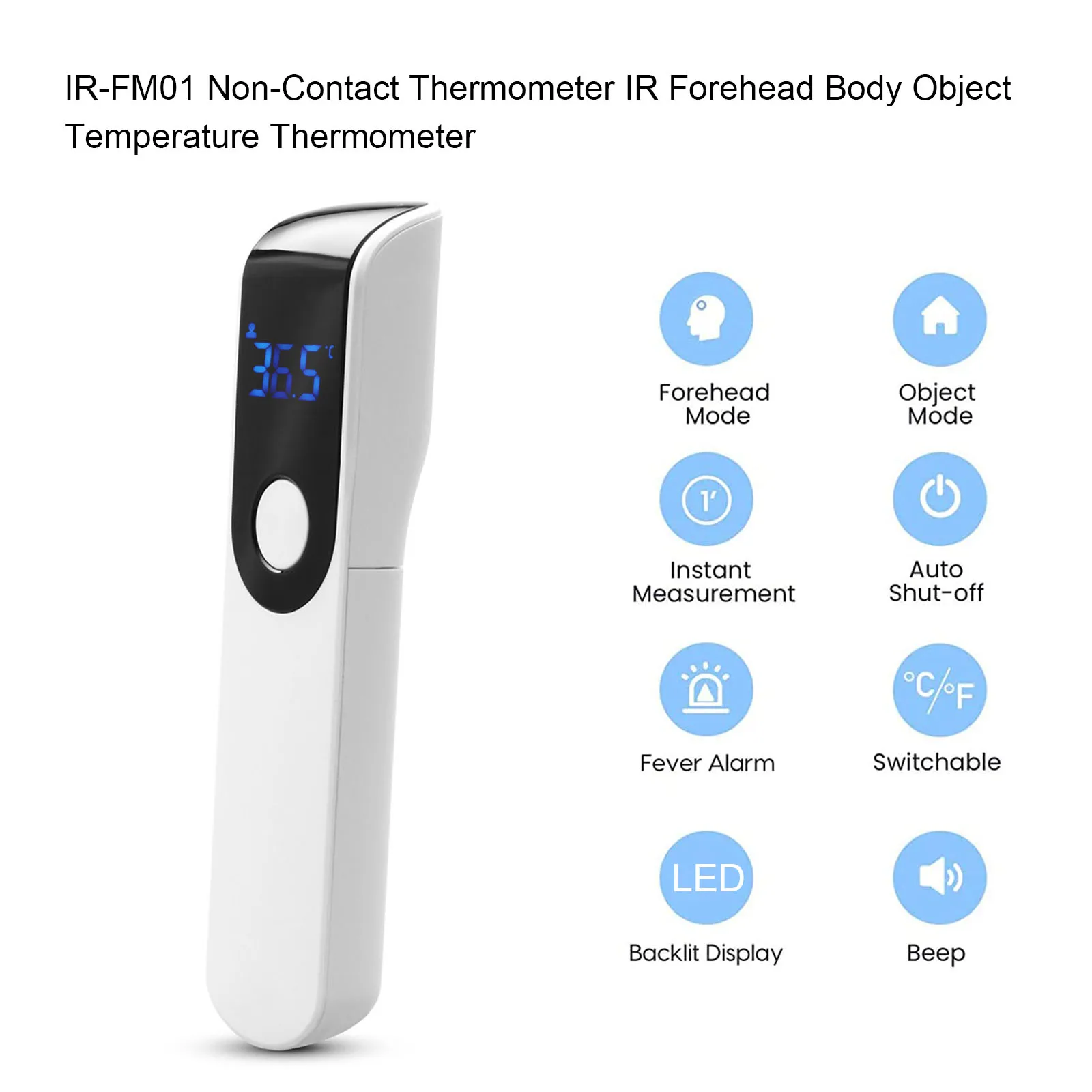 Digital Forehead Thermometer Non-contact Infrared Thermometer Temperature Measurement with Probe Auxiliary Light