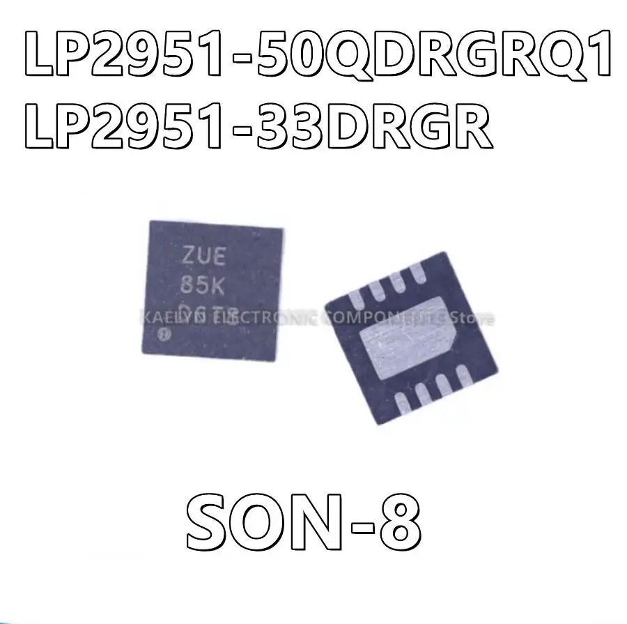 10 قطعة/الوحدة LP2951-50QDRGRQ1 LP2951-50 LP2951-33DRGR LP2951-33 ZUFQ ZUE LDO الجهد المنظمون SON-8