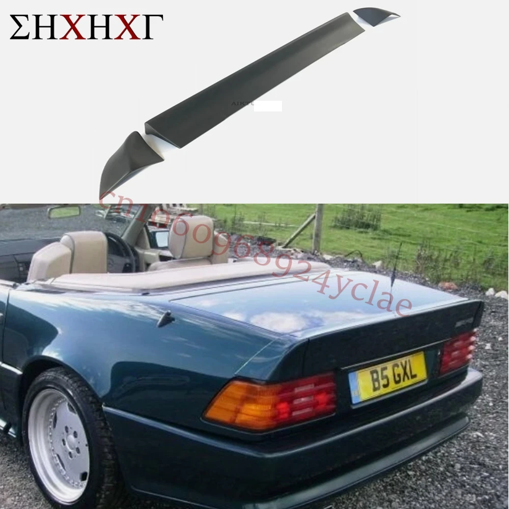 

(Fits for Mercedes Benz R129 SL AMG) matte gloss black carbon fiber car styling Rear Trunk Spoiler 3 Piece Wing Lid Ducktail