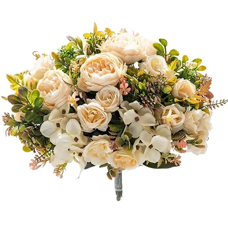 1/3 stücke Seide Rose Künstliche Blumen Hochzeit Hause Zimmer Festival Dekoration Gefälschte Blumenstrauß Handwerk Scrapbooking Kranz Liefert – Detail 3