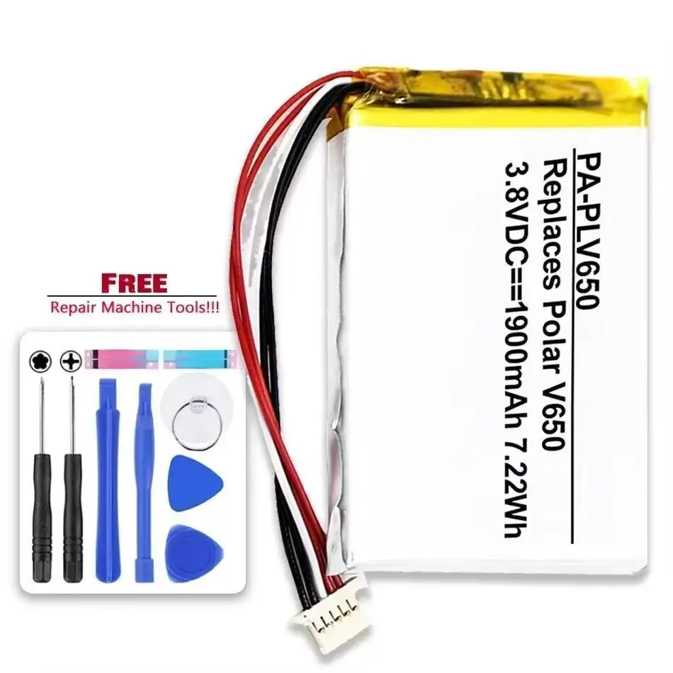 

Durable For Polar Watch V650 5-Wire HR Emea Long Cables 2000Mah Mobile Phone Battery