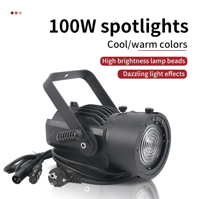 

100W spotlight Cold/Warm White Light Effect Par Spotlight with DMX 8CH for Wedding Lighting in Church Discotheque