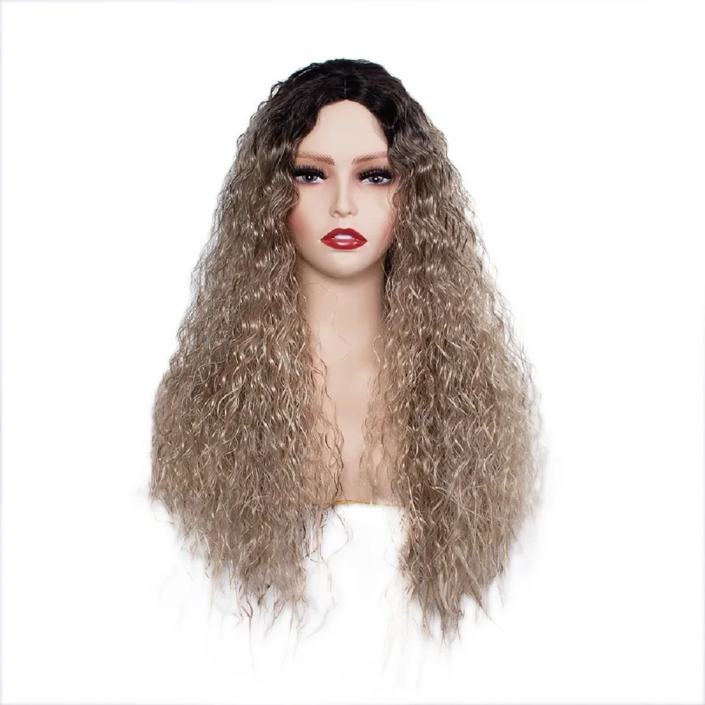 Gold Long Wave Fashion Wig/Synthetic Wig/Daily Ladies Daily Wear