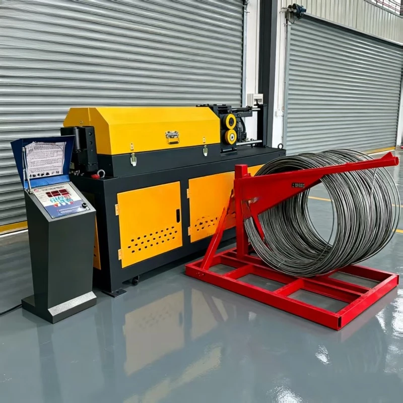 

Frequency conversion steel bar straightening machine 0-50 m/min high steel bar straightening machine and cutting machine