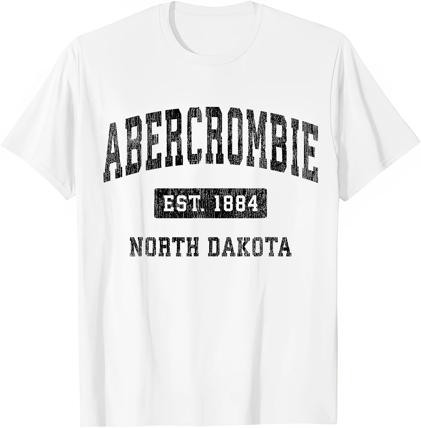 Abercrombie North Dakota ND T-shirt de conception de sport athlétique vintage