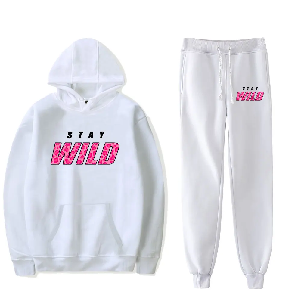 Ben Azelart Stay Wild Logo Vintage 90s PULLOVER HOODIE Merch Hoodies Set Men Women Hoodies Pants Two-Piece