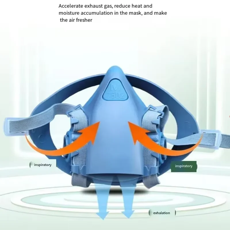 Máscara de gas antiorgánicos protectora respirador químico - imagen 5