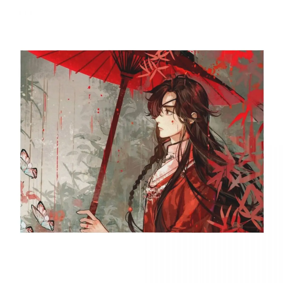 

Heaven Official Blessing Fan Art Throw Blanket Bed Fashionable Quilt Sofa Thins Blankets