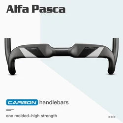 Alfa Pasca Road Bicycle Handlebar Racing Bike Handlebars UD Matte Carbon Bent Bars Reduce Resistance 458/478/498 Bike Accessorie