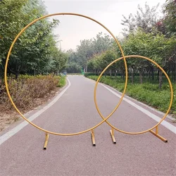 Wedding Circular Metal Arch Backdrop Stand Birthday Balloon Decoration Party Scene Decoration Baby Shower Ornament Balloon Bow