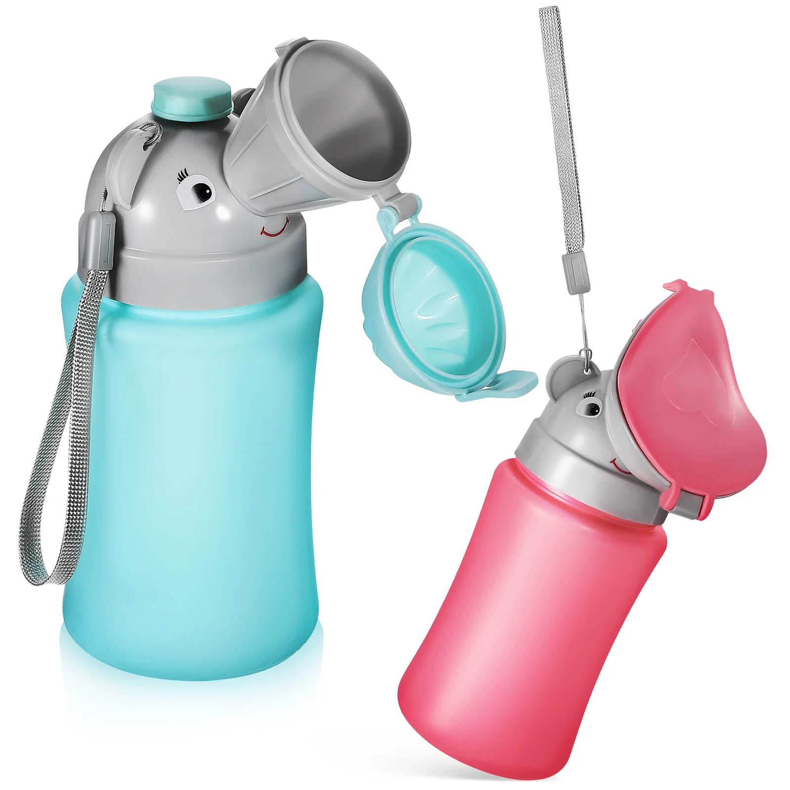 

2Pcs Portable Urinal Potty Leakproof Emergency Toilet Car Travel Pee Training Kettle for