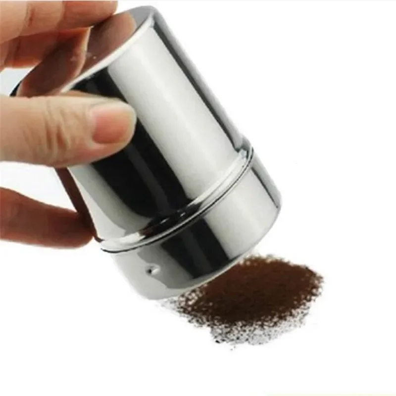 New 1/2/3Pcs Stainless Steel Sprinkle Cocoa Cinnamon Sugar Gauze Mesh Jar Seasoning Bottle Fancy Coffee Powder Duster