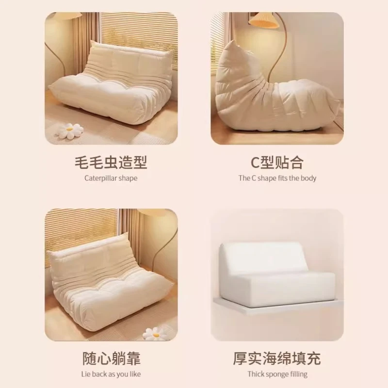 كاتربيلر النقي الإسفنج أريكة استرخاء الحديثة بسيطة غرفة المعيشة شرفة المنزل النسيج تخزين الترفيه صالة كرسي أريكة L شكل أريكة #6