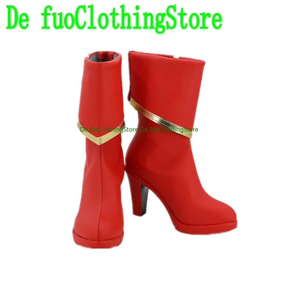Defuo Fate Apocrypha FA Saber of Red Mordred Shoes Cosplay Shoes Boots Game Anime Halloween