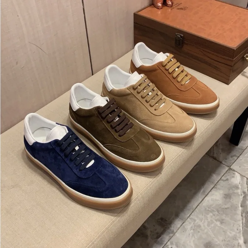 

Мужская замшевая повседневная обувь, деловая тренировочная обувь в этике, дышащая обувь с неглубоким носком, модная мужская обувь на шнуровке с круглым носком