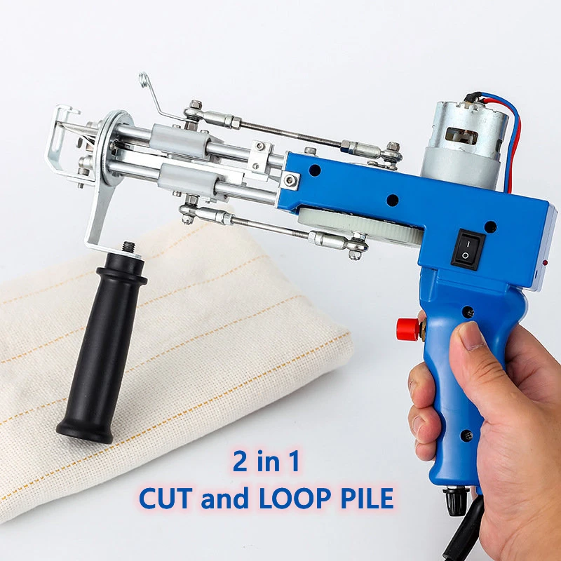 Pistola de Acolchoamento de Tapete Elétrico Tapete Tecelagem Máquina de Tricô para Bricolage em Cut Pile e Loop Pile 110v240v
